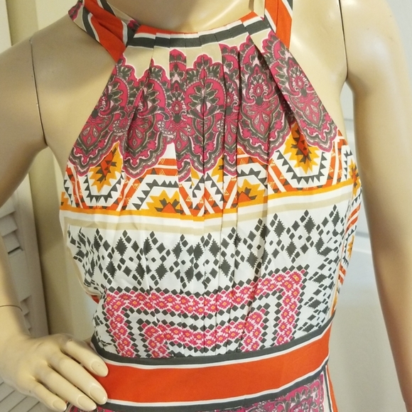 Eliza J Scarf Print Flowy Maxi Dress sz 2 Modcloth - Picture 2 of 9